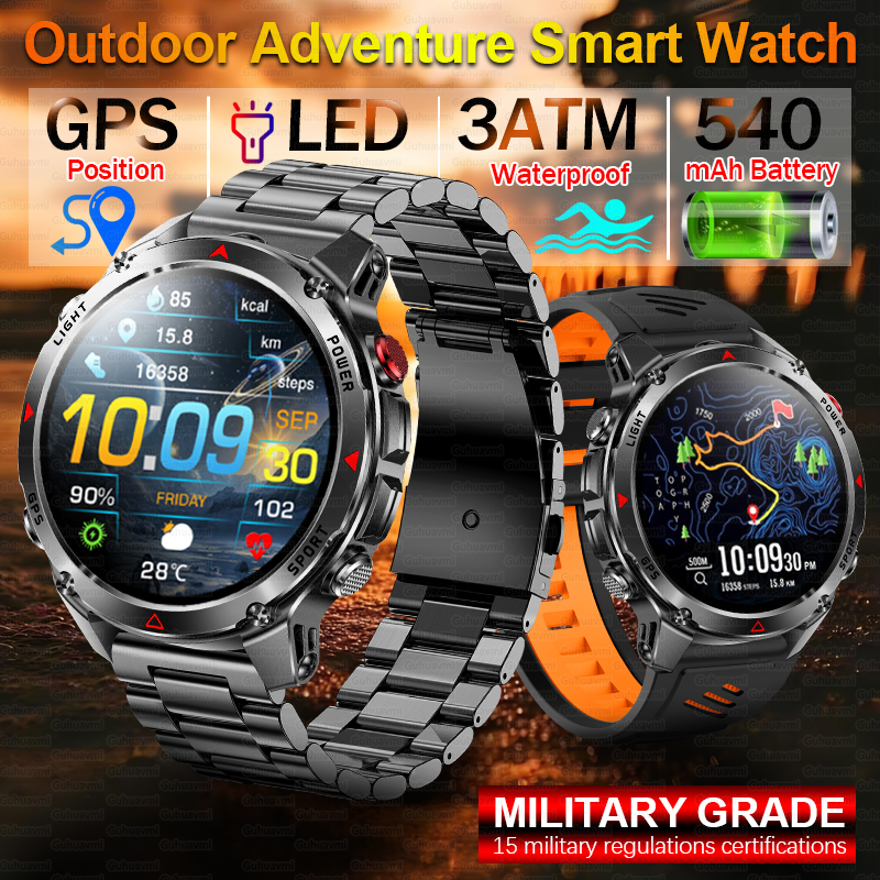 Outdoor Adventure Zone - Military Professional Swim Sport Smartwatch Men