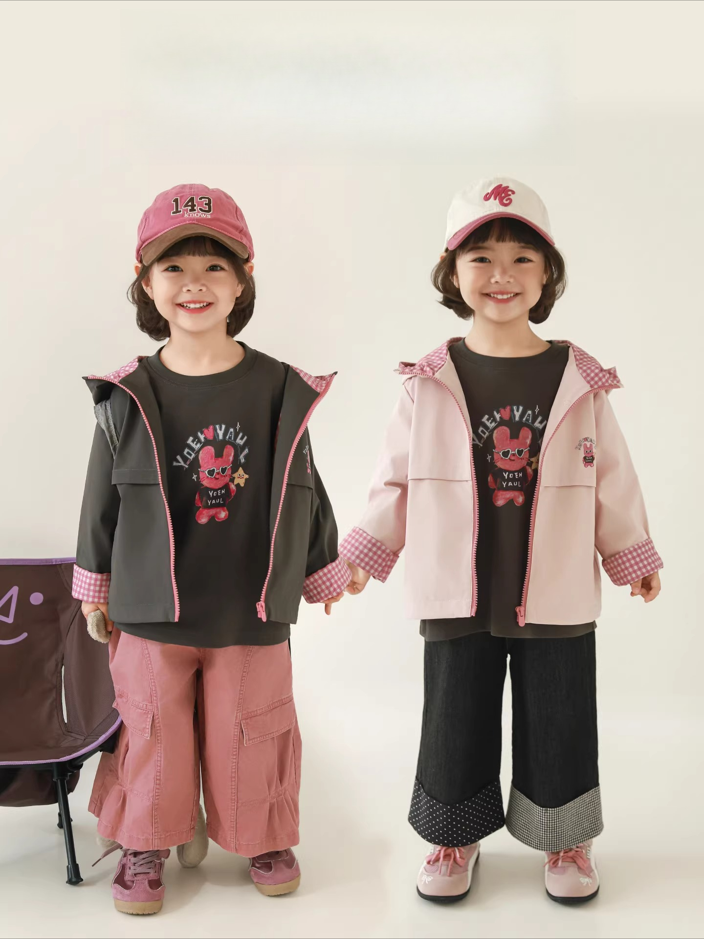 Outdoor Adventure Girl - 2026 Spring Girls 3-in-1 Waterproof Jacket