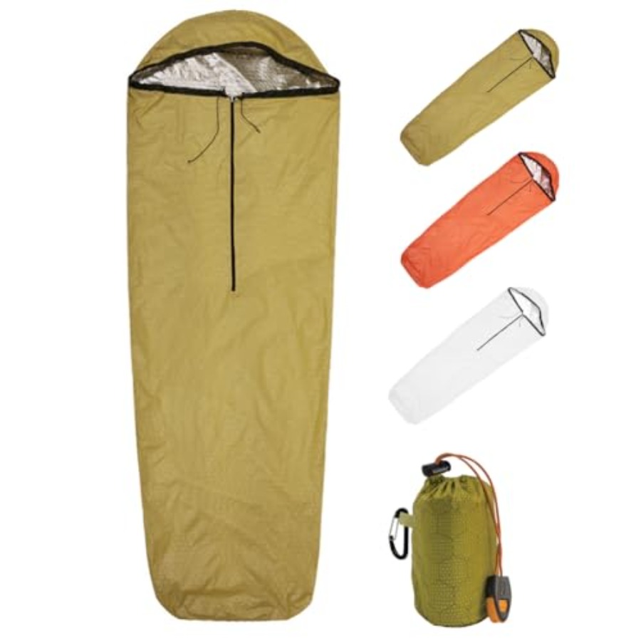 Bivy Sack Lightweight - Emergency Sleeping Bag Thermal Bivvy Lightweight