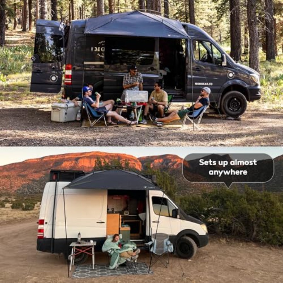 Portable Vehicle Awning 9' x 7 - Outdoor Adventure Vans のレビューと価格
