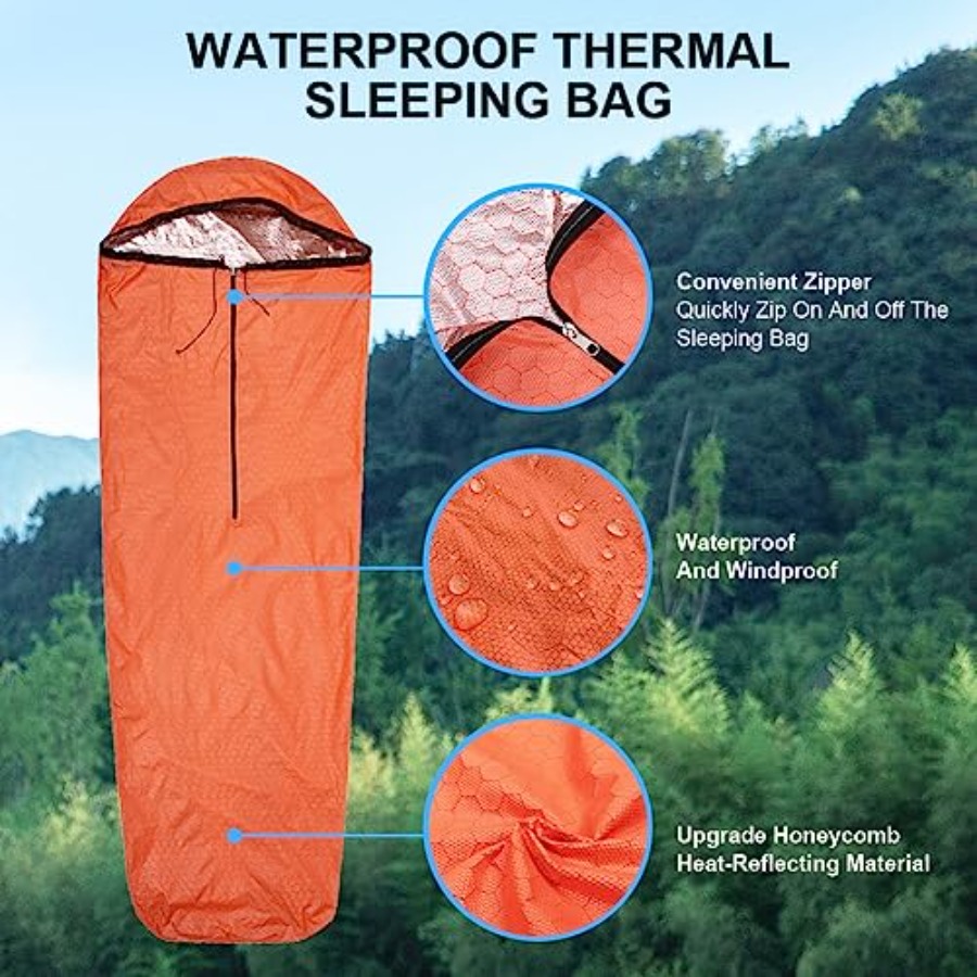 Emergency Sleeping Bag Thermal - Bivy Sack Lightweight のレビューと価格