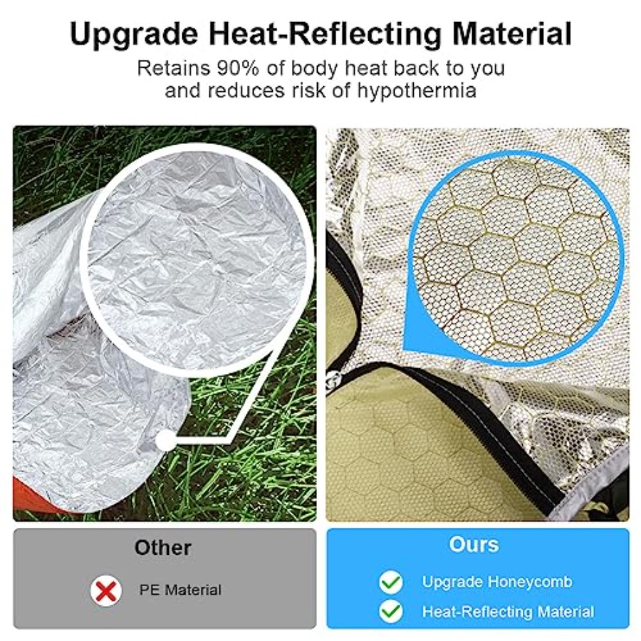 Emergency Sleeping Bag Thermal - Bivy Sack Lightweight のレビューと価格