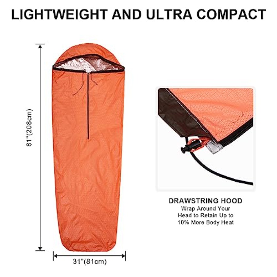 Emergency Sleeping Bag Thermal - Bivy Sack Lightweight のレビューと価格