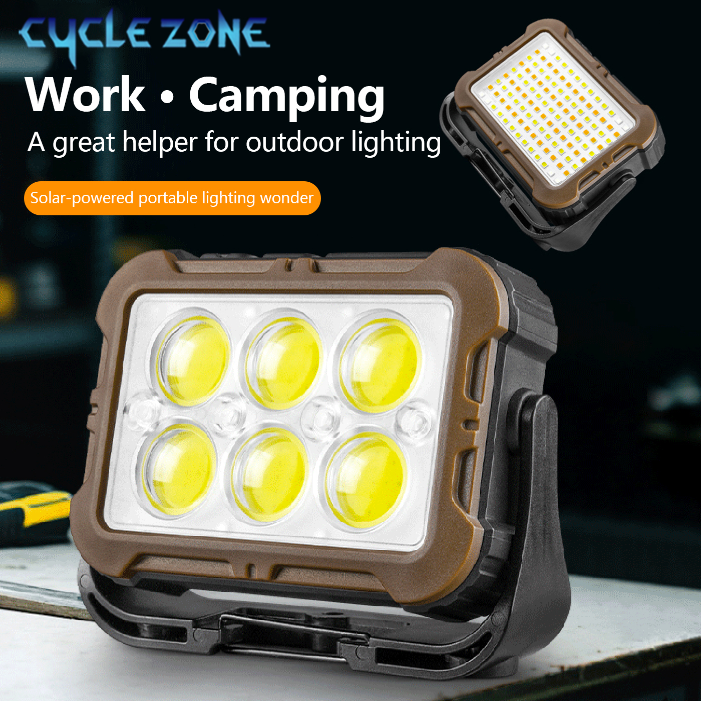 Solar Charging Work Light 360° - Outdoor Adventure Zone のレビューと価格