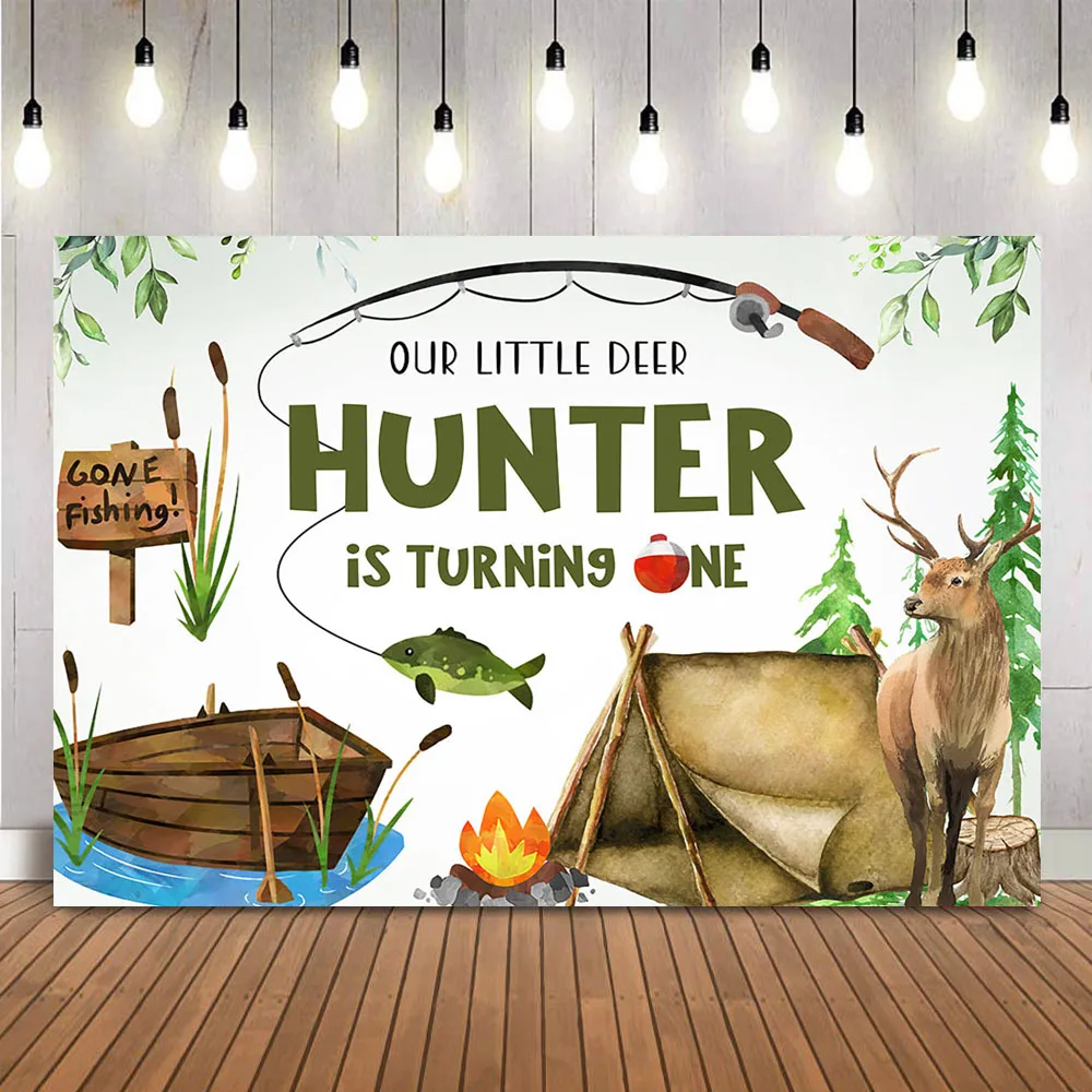 Hunting Fishing Birthday Backd - Outdoor Adventure Background のレビューと価格