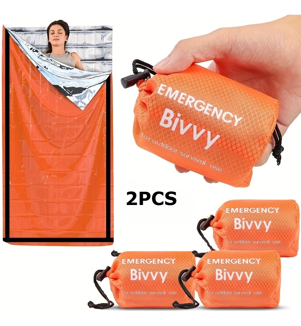 2pc Emergency Sleeping Bag/Sur - Bivy Sack Lightweight のレビューと価格
