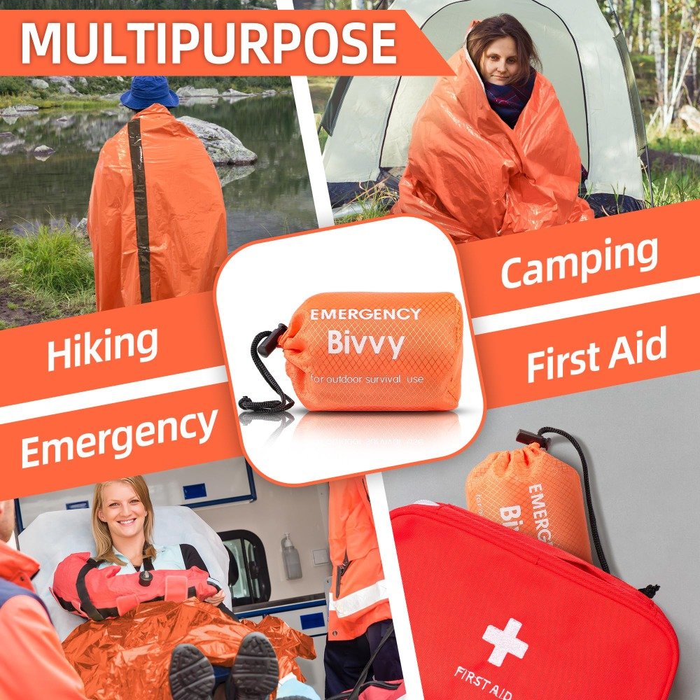 2pc Emergency Sleeping Bag/Sur - Bivy Sack Lightweight のレビューと価格